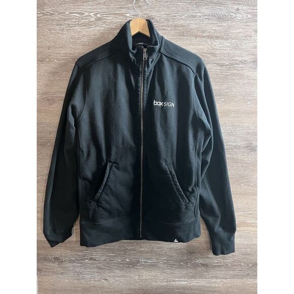 American Giant Jacket Mens Sz M Black Moto Full Zip Sweatshirt Zippee Normcore